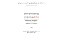 Tablet Screenshot of joannavanheyningen.com
